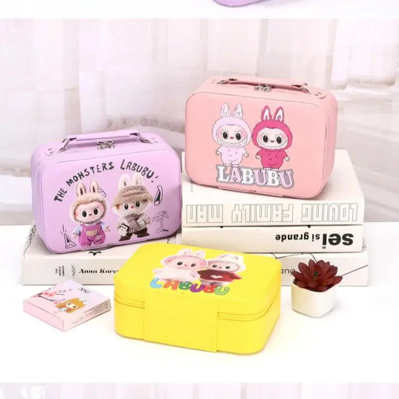 New Cute Cartoon Monster Doll Makeup Bag Multi Functional Handheld Portable Small Square Storage Bag Children's Birthday Gift Trikidsworld