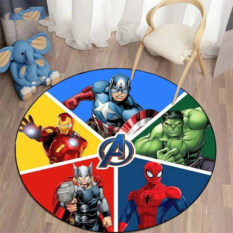 Marvel Round Carpet with Disney Heroes Trikidsworld