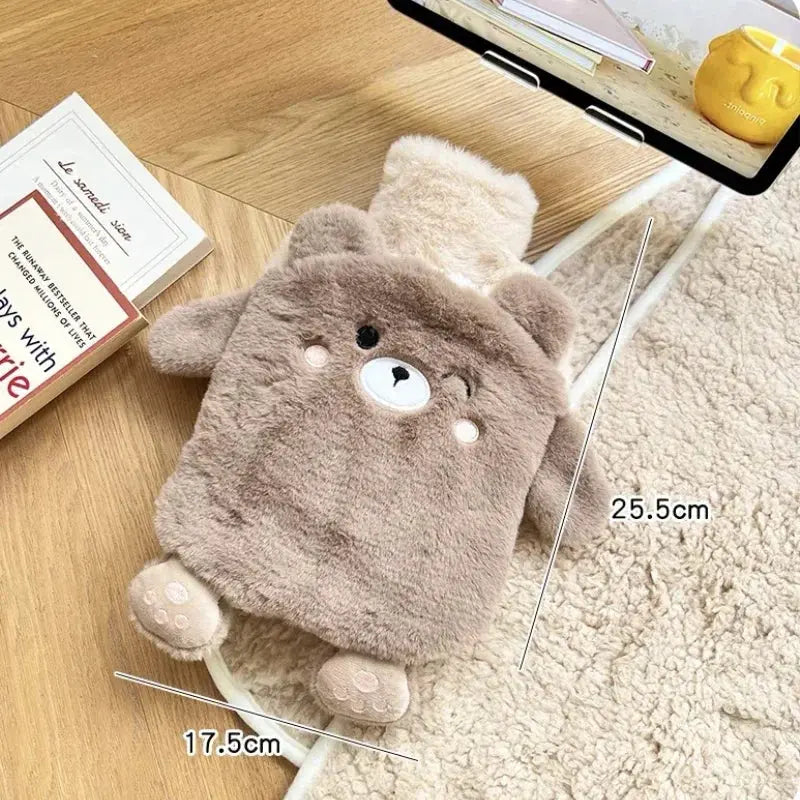 Kawaii Insulation Hot Water Bottle Plush Rubber Hand and Foot Belly Warmer Explosion-proof Hot Water Bag for Women Period Cute Trikidsworld