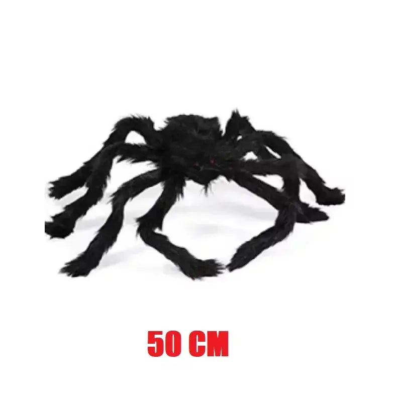 Halloween Big Plush Spider Horror Halloween Decoration Party Prop Outdoor Giant Spider Decor 30-200cm Chamber Prank Black Spider Trikidsworld