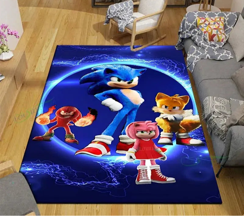 Anime Characters S-Sonics Carpet for Living Room Home Sofa Decoration,Children Game Large Decor Floor Mat Yoga Mat Large Carpet Trikidsworld