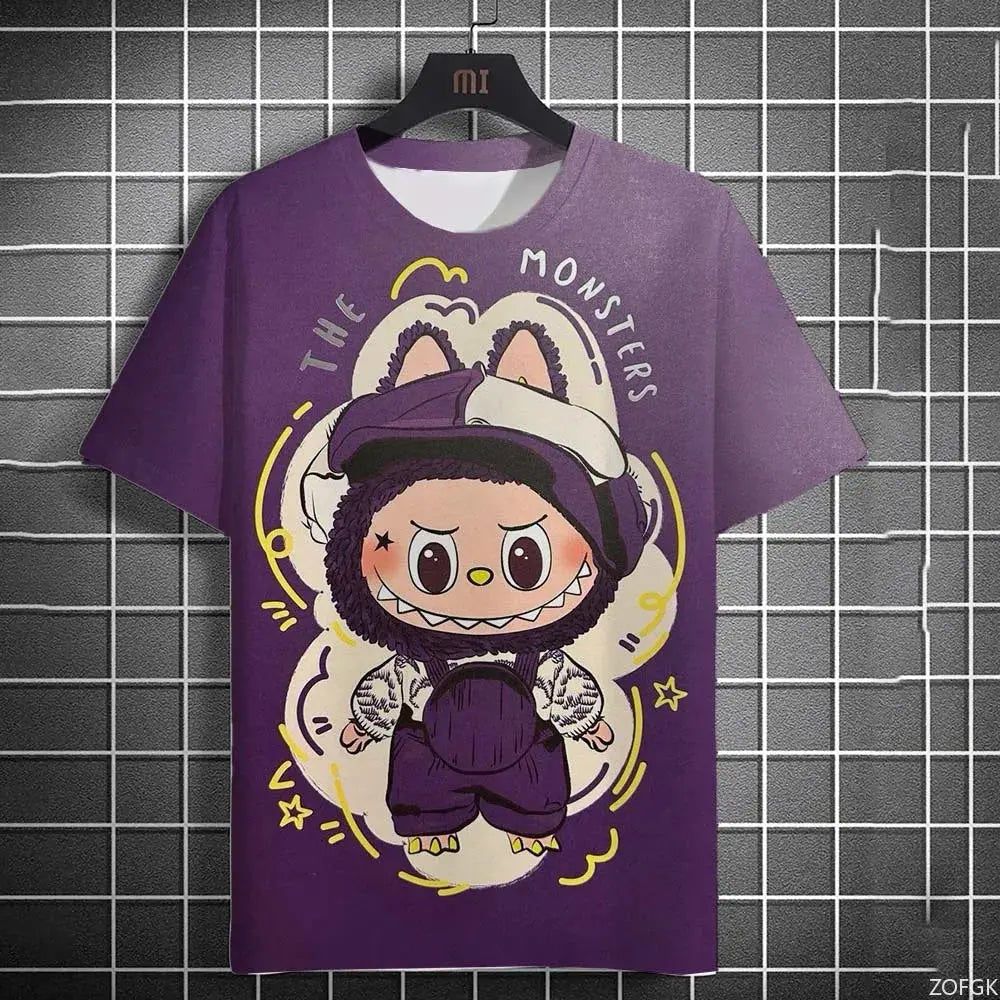 Summer Fashion 3D Cartoon Pull Cloth Cute Printed Short Sleeved Comfortable Casual Round Neck Loose T-shirt Trikidsworld