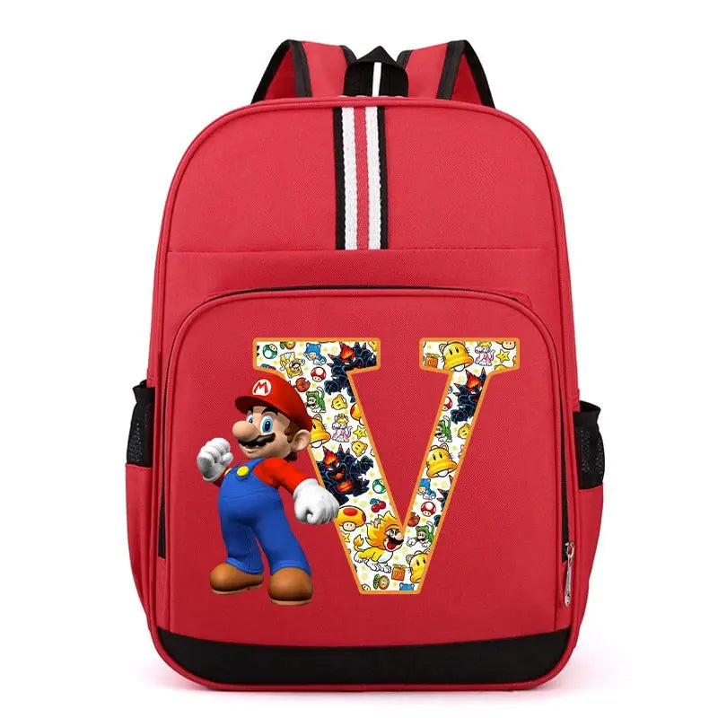 Super Mario Kids Backpack – Cartoon A-Z Schoolbag for Boys Trikidsworld