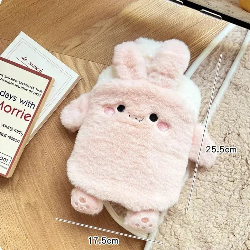 Kawaii Insulation Hot Water Bottle Plush Rubber Hand and Foot Belly Warmer Explosion-proof Hot Water Bag for Women Period Cute Trikidsworld