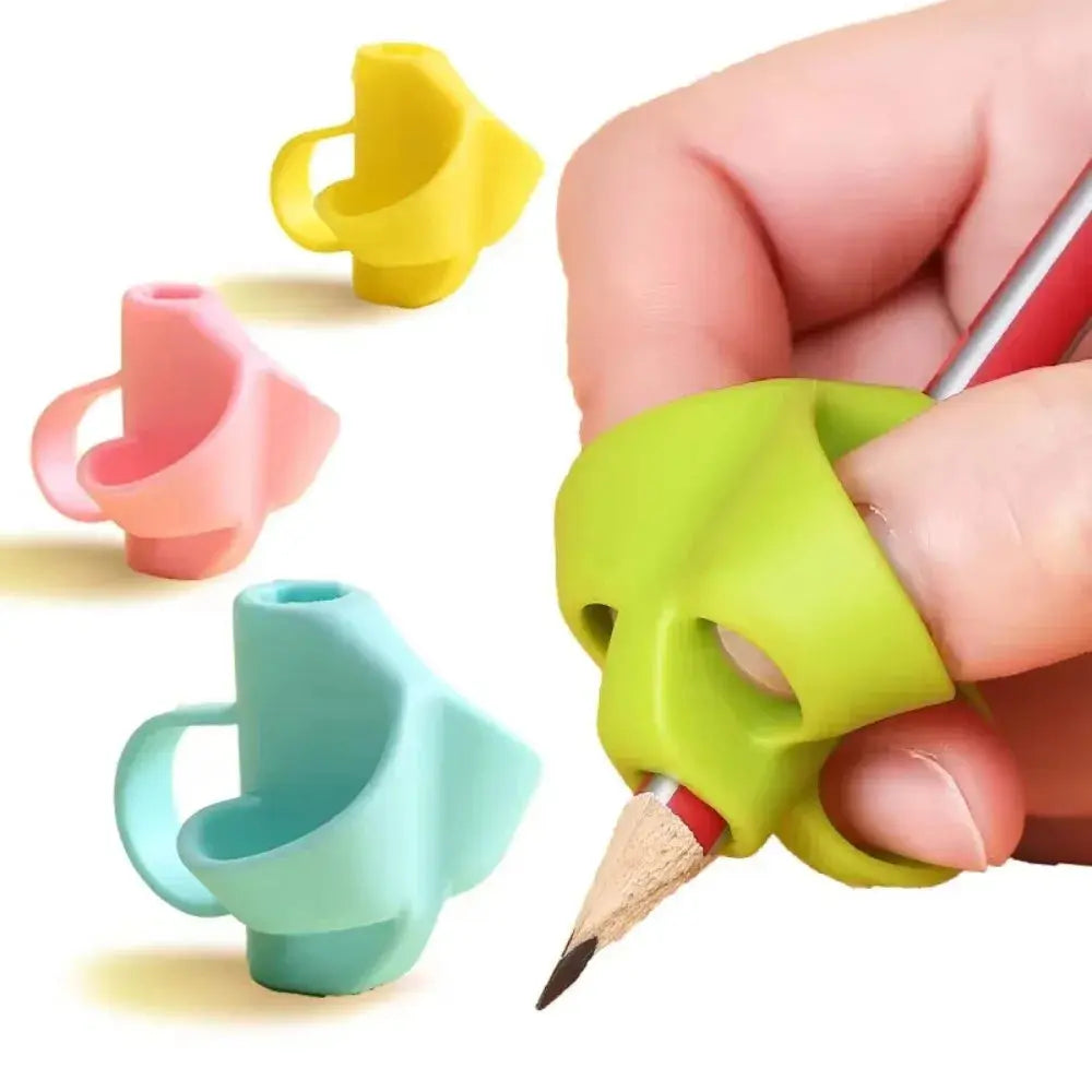 Finger Silicone Pencil Cuffs Child Pencil Adapter Writing Corrector Stationery Aid Grip Posture Correction Device Trikidsworld