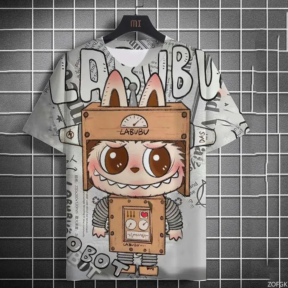 Summer Fashion 3D Cartoon Pull Cloth Cute Printed Short Sleeved Comfortable Casual Round Neck Loose T-shirt Trikidsworld
