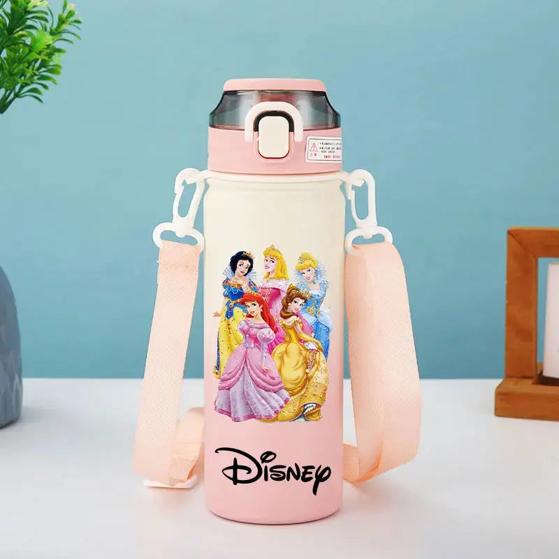 Disney Princess Thermos Bottle – Elsa, Straw & Strap Trikidsworld