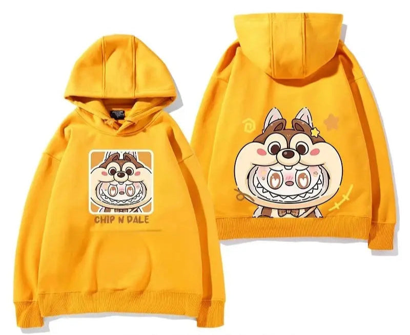 Labub labubu crazy zoo city surrounding hooded sweatshirt children's men and women autumn and winter fashion loose clothes Trikidsworld