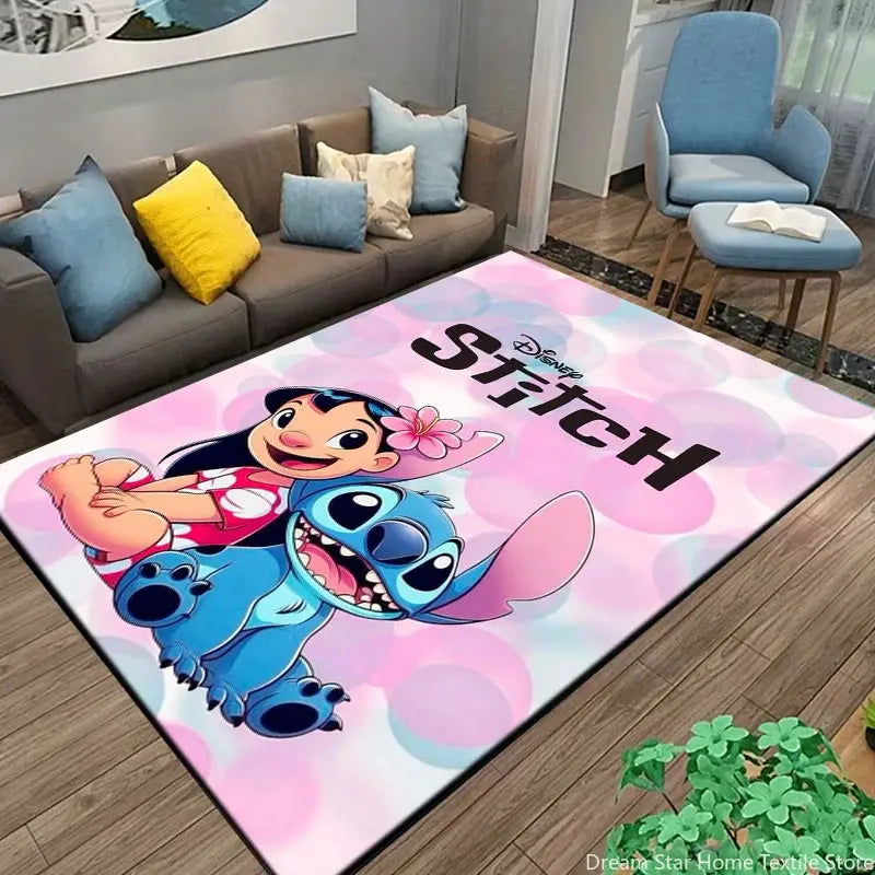 Large Stitch Cartoon Kids Rug | Fun Carpet for Living Room or Bedroom Trikidsworld