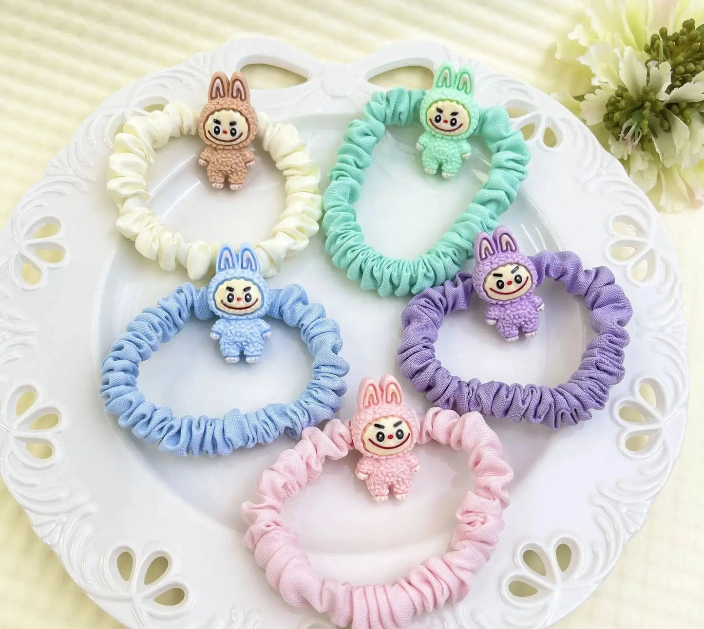 10/20 New Cartoon Labui Hair Ropes Cute Anime Elastic Hair Circle for Women Kawaii Girls Holiday Gifts Decoration Accessories Trikidsworld