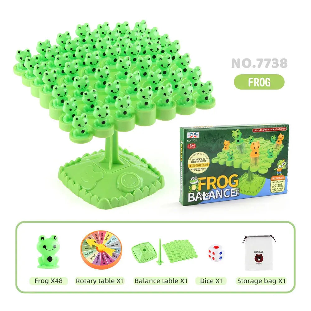 Fun Frog Balance Tree Children Montessori Math Toys Balancing Board Game Parent-child Interaction Tabletop Balance Game Toy Gift Trikidsworld