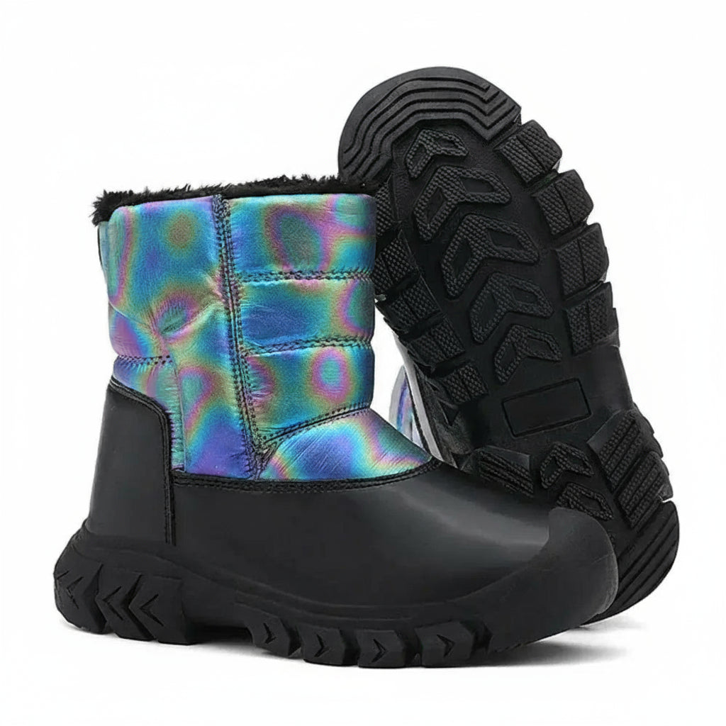 Winter Snow Boots for Children Girls Warm Plush Lined Waterproof Kids Shoes Non-Slip Sole Outdoor Teenager Boys Boots Trikidsworld