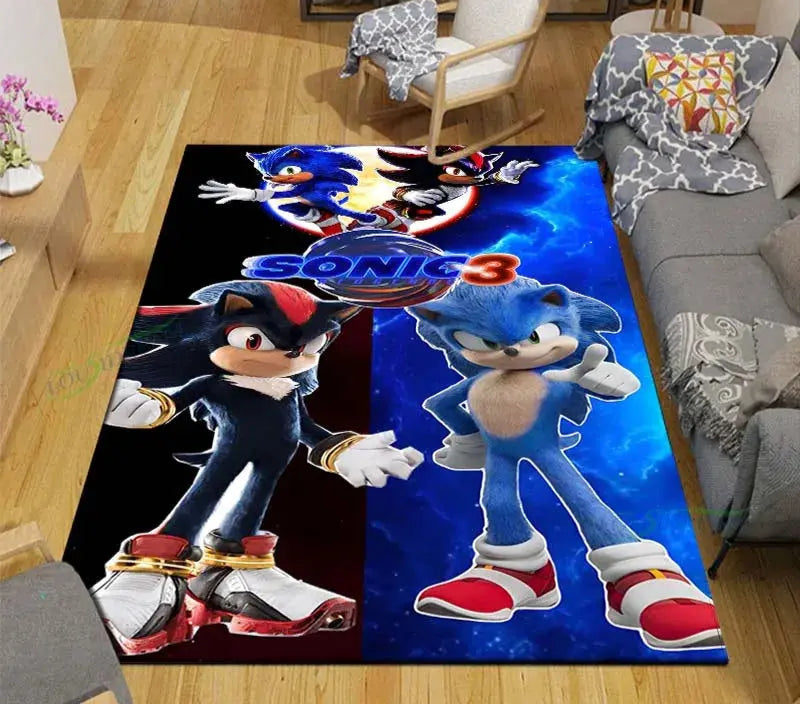 Anime Characters S-Sonics Carpet for Living Room Home Sofa Decoration,Children Game Large Decor Floor Mat Yoga Mat Large Carpet Trikidsworld