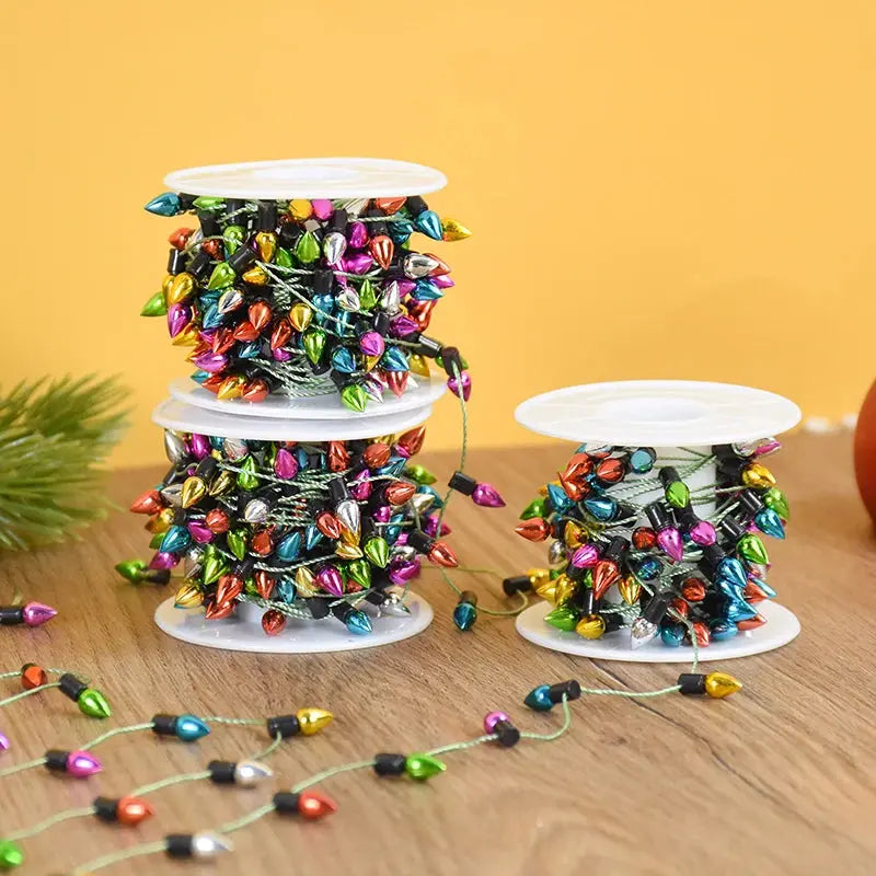 5M/roll Colorful Bulbs String Garland Christmas Home Decorations Xmas Tree Ornaments Navidad New Year Gift DIY Dollhouse Not LED Trikidsworld