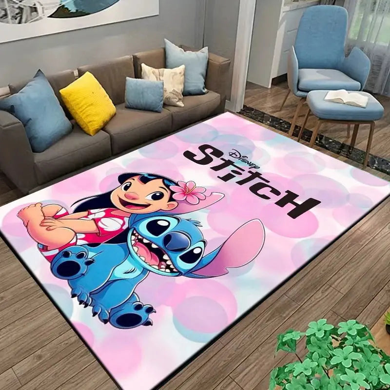 Large Stitch Cartoon Kids Rug | Fun Carpet for Living Room or Bedroom Trikidsworld