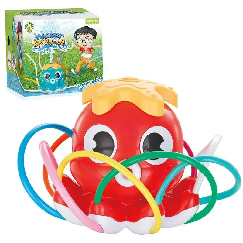 Sprinkler Rotating Spray Outdoor Games for Kids Garden Octopus Summer Water Toy Backyard Yard Cartoon Splash Baby Bath Toys Gift Trikidsworld