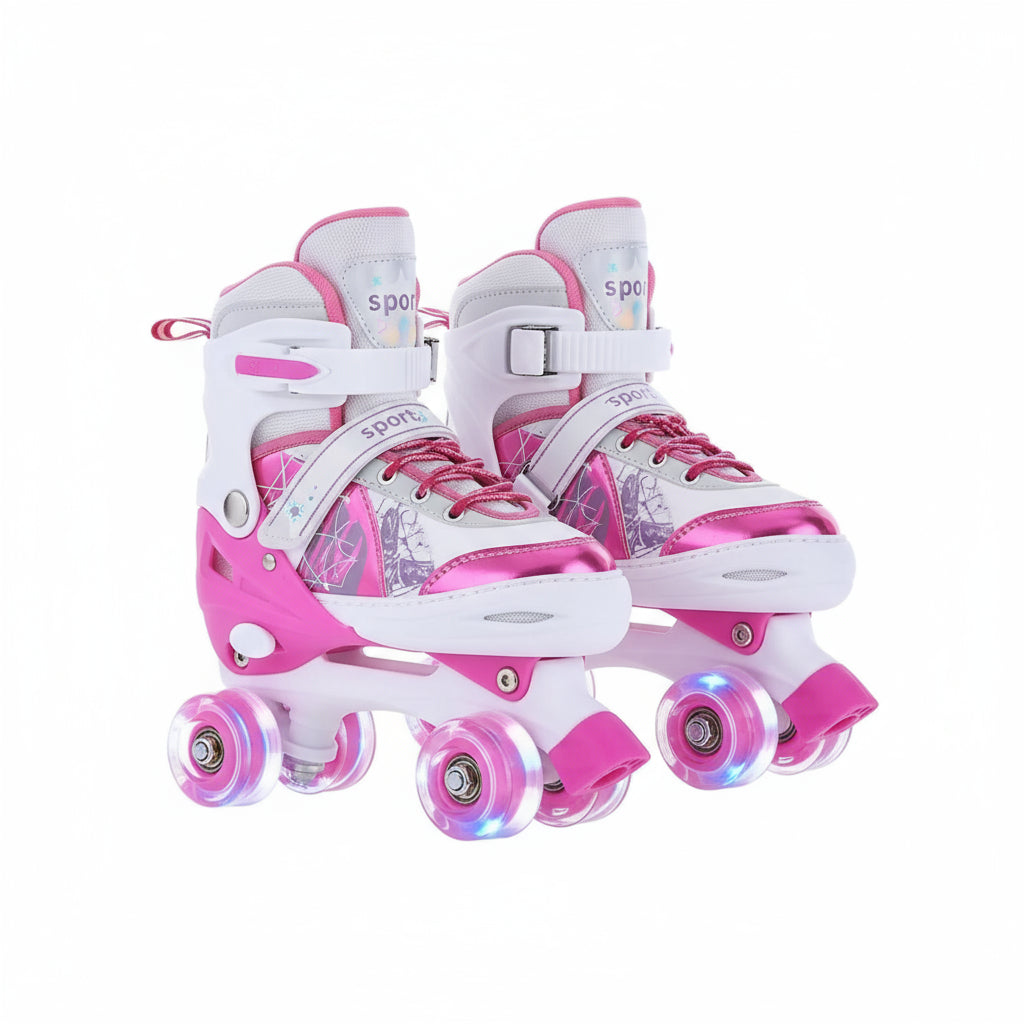 Adjustable Light-Up Roller Skates for Kids – Girls & Boys 4 Sizes Trikidsworld