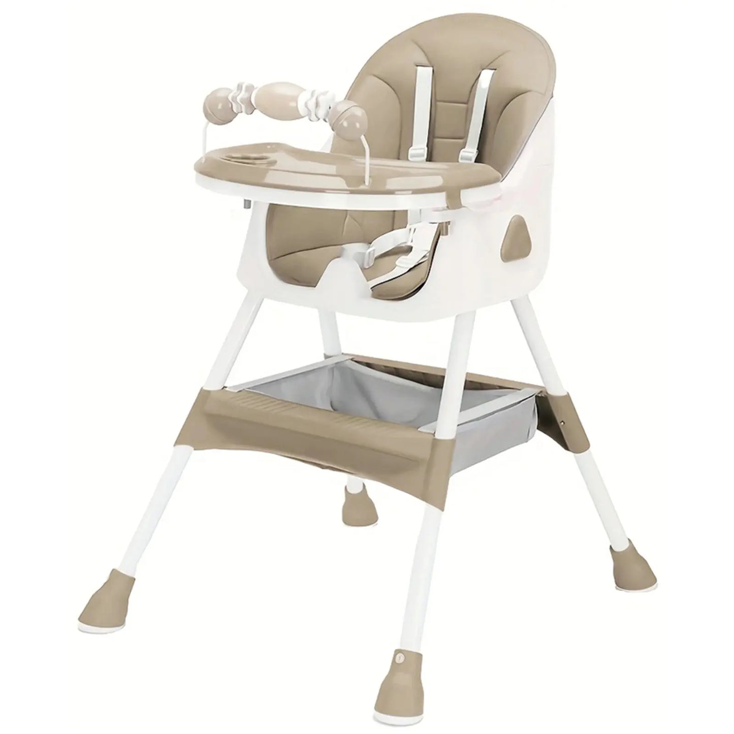 Foldable Baby High Chair with Toy Rack & Safety Pad Trikidsworld