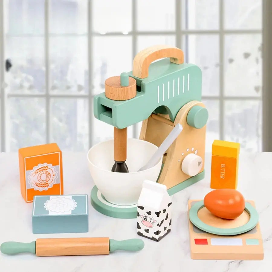 Children's Wooden Tea Set Playset – Pretend Kitchen Toy Trikidsworld