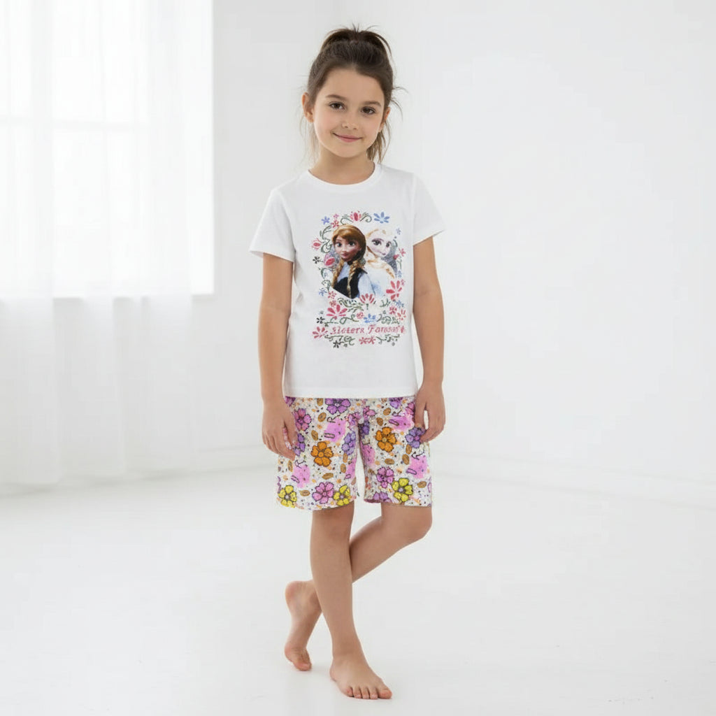 Summer Kids Pyjamas Children Sleepwear Baby Set Elsa Girls Minnie Short sleeved Pijamas Cotton Nightwear Clothes Pajamas Sets Trikidsworld