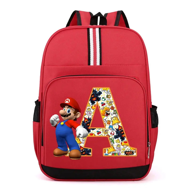 Super Mario Kids Backpack – Cartoon A-Z Schoolbag for Boys Trikidsworld