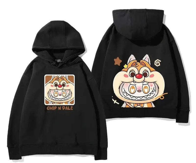 Labub labubu crazy zoo city surrounding hooded sweatshirt children's men and women autumn and winter fashion loose clothes Trikidsworld