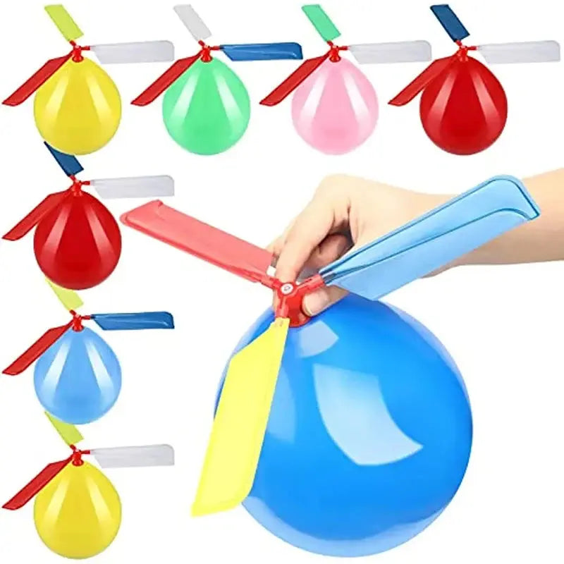 6PCS Air Balloon Helicopter Toy Funny Balloon Ortable Outdoor Helicopter Flying Kids Birthday Party Children's Day Game Trikidsworld