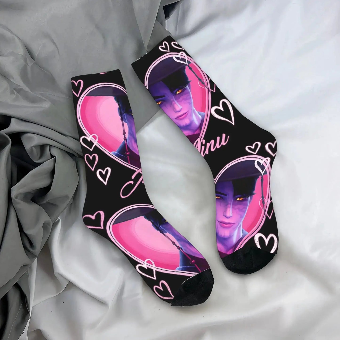 Rumi K pop Demon Hunters Socks Huntrix Non Slip Stockings Men Quality Outdoor Sports Socks Autumn Harajuku Design Socks Trikidsworld