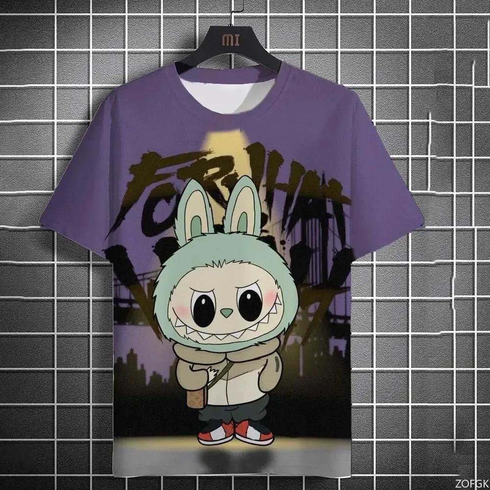 Summer Fashion 3D Cartoon Pull Cloth Cute Printed Short Sleeved Comfortable Casual Round Neck Loose T-shirt Trikidsworld