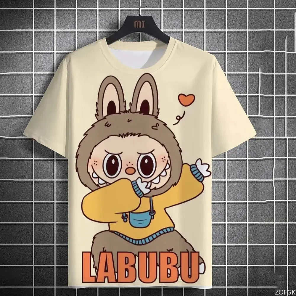 Summer Fashion 3D Cartoon Pull Cloth Cute Printed Short Sleeved Comfortable Casual Round Neck Loose T-shirt Trikidsworld
