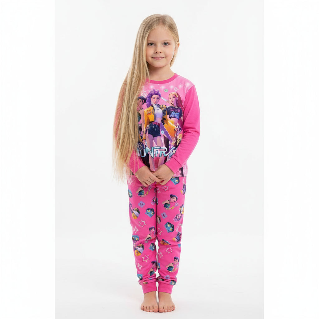 Anime Kpop Demon Hunters Zoey Costume Kids Huntrix Rumi Girls Tshirt Pants Sets Autumn Pajamas for Children's Clothing 3-14Years Trikidsworld