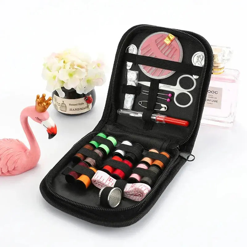Complete Sewing Kit with Threads Needles Scissors Tape Measure Buttons Portable Travel DIY Embroidery Handwork Sewing Tool Set Trikidsworld