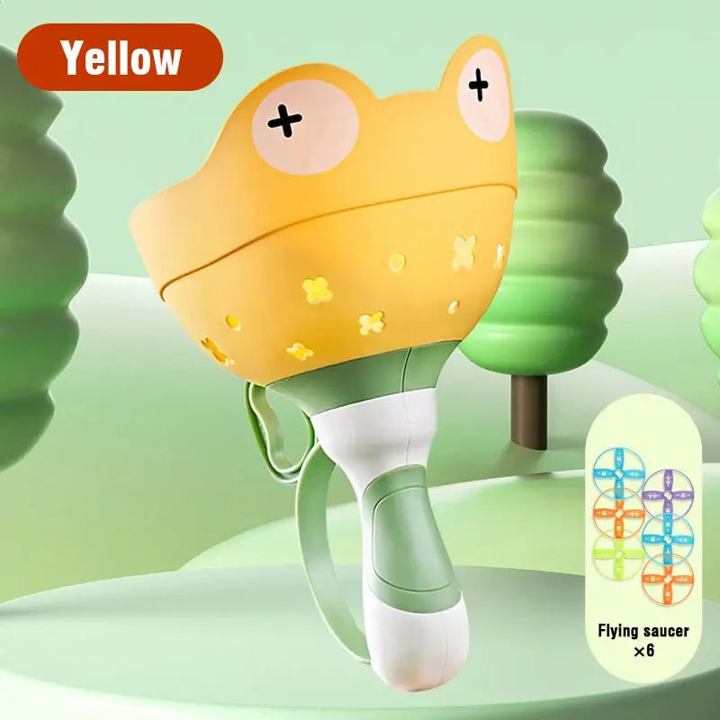 Flying Saucer Disc Launcher Kids Flying Toys Pull String UFO Throw Catch Outdoor Sport Propeller Children Toys Gift For Boy Girl Trikidsworld