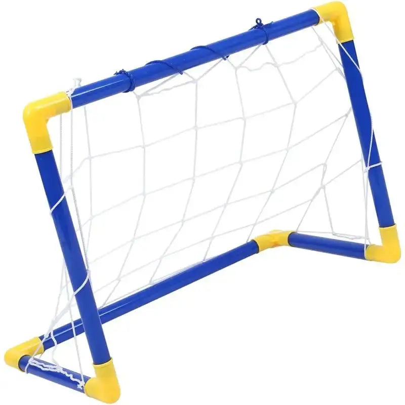 Indoor mini folding football soccer ball goal post net set pump kids sport outdoor home game toy child birthday gift plastic Trikidsworld