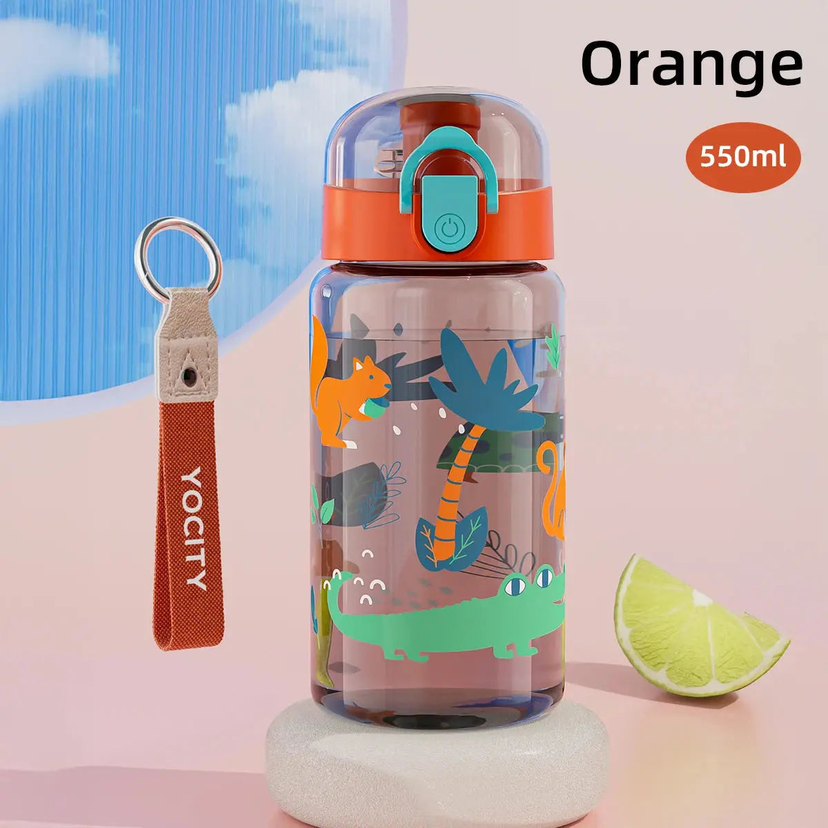 Leakproof Cartoon Water Bottle – Travel Cup with Strap Trikidsworld