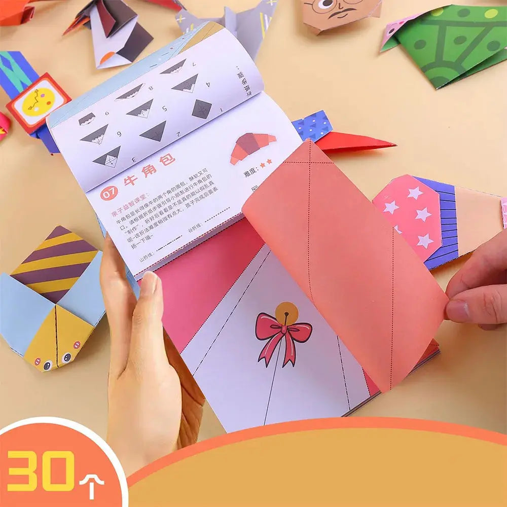 Origami Kit with 30/108 Sheets & Guide Book – DIY for Kids & Beginners Trikidsworld