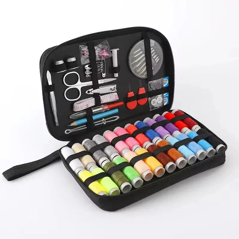 Complete Sewing Kit with Threads Needles Scissors Tape Measure Buttons Portable Travel DIY Embroidery Handwork Sewing Tool Set Trikidsworld