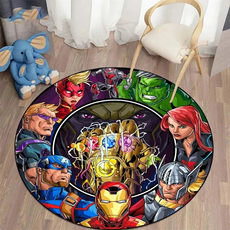 Marvel Round Carpet with Disney Heroes Trikidsworld