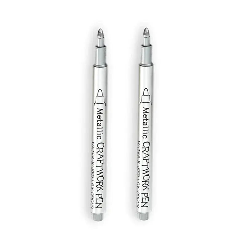 2/1Pc Brush Metallic Marker Pens Gold Silver Color Permanent Art Marker For Manga Crafts Scrapbooking School Stationery Supplies Trikidsworld