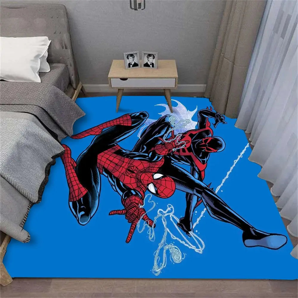 MINISO Disney Marvel Spider Man Carpet for Living Room Bedroom Kid's Home Area Rug Non-slip Washroom Floor Retro Mat Decoration Trikidsworld
