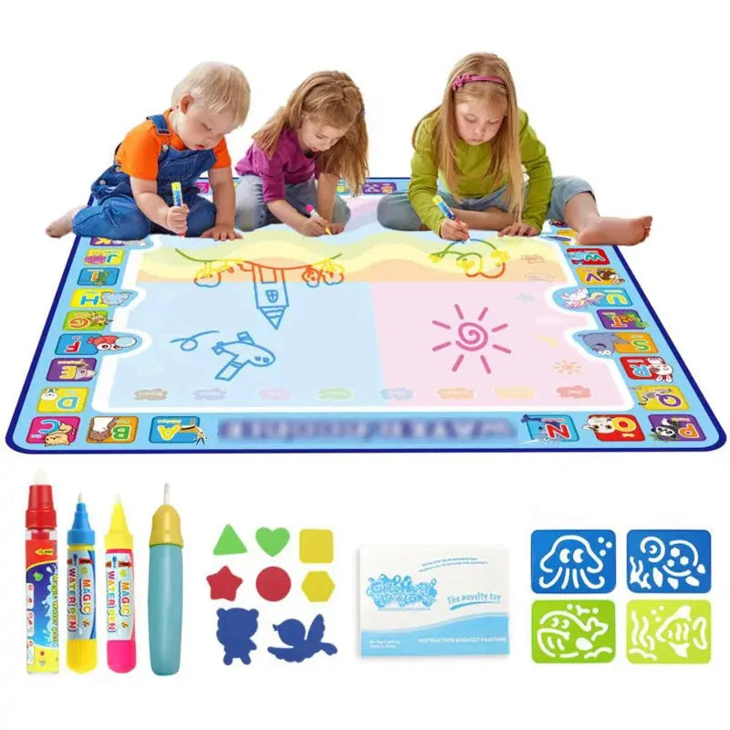 Oversized Magical Water Canvas pens Montessori Toys Learning Blanket Writing Children Drawing Repeated Graffiti Painting kid toy Trikidsworld