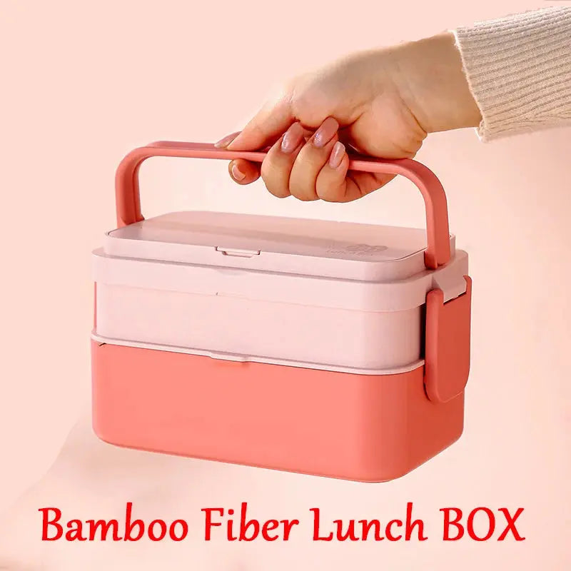 Portable Bamboo Fiber Lunch Box Trikidsworld