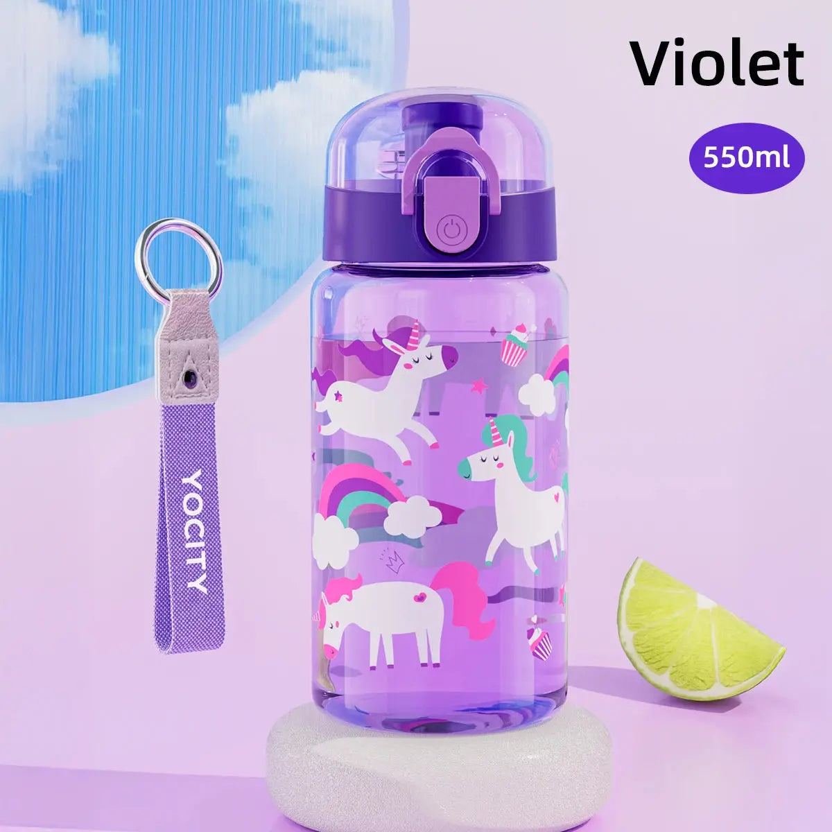 Leakproof Cartoon Water Bottle – Travel Cup with Strap Trikidsworld