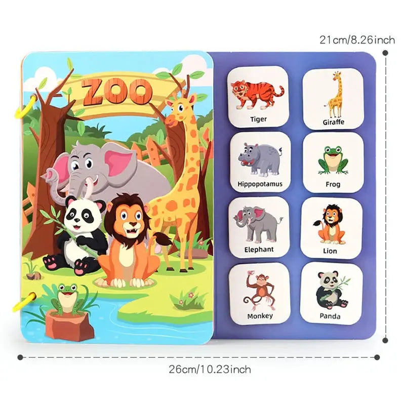 Children Early Education Quiet Busy Paste a Book Baby DIY Puzzle Sticker Montessori Toy Portable Educational Toy Sticker Book Trikidsworld