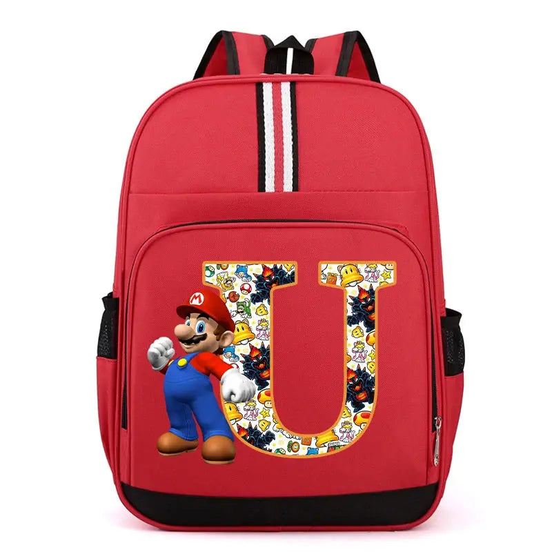 Super Mario Kids Backpack – Cartoon A-Z Schoolbag for Boys Trikidsworld