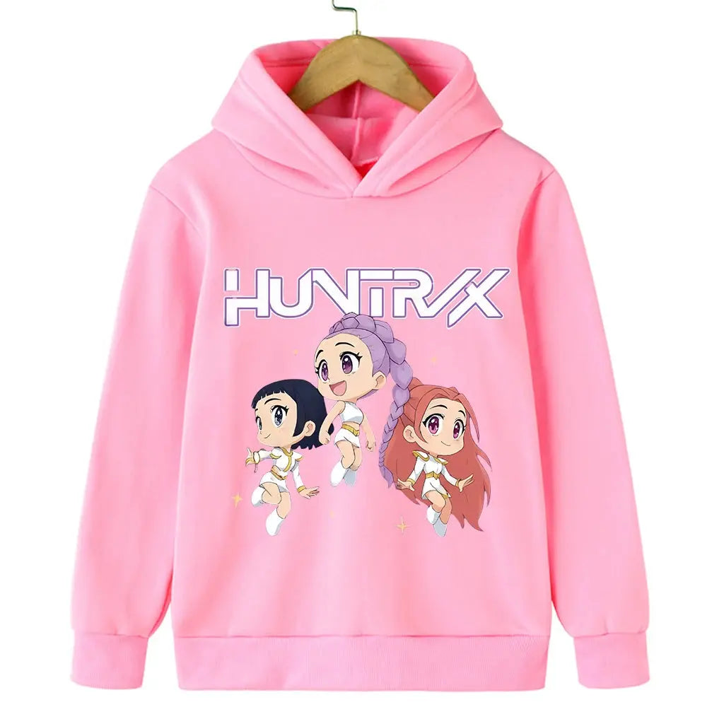 KPop Demon Hunter Rumi Derpy Cartoon Girls Boy Hooded Sweatshirt Warm Children's Wave Fashion Casual Tops Casual Girls Clothing Trikidsworld