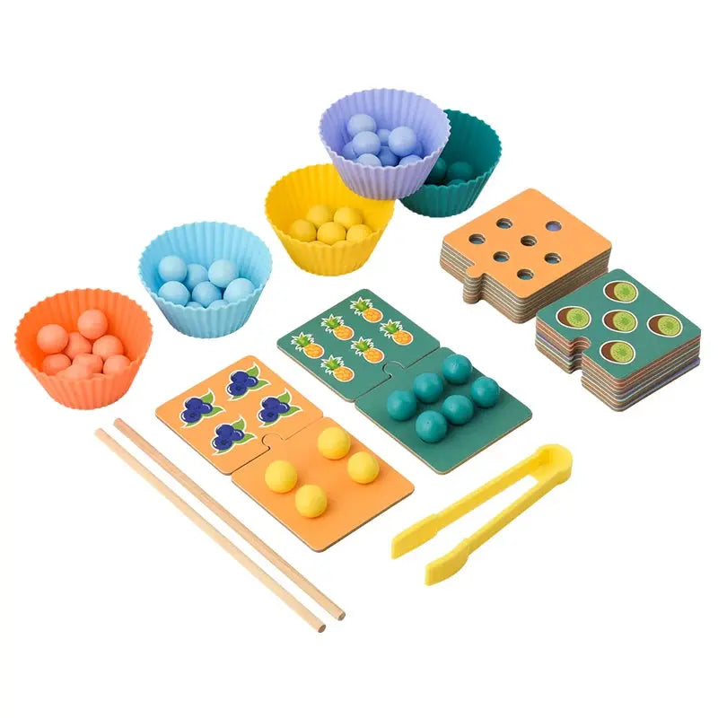 Montessori Mathematics Props Baby Digital Cognitive Pairing Puzzle Puzzle Igenious Ingenious Pearl Children's Fine Action Toys Trikidsworld