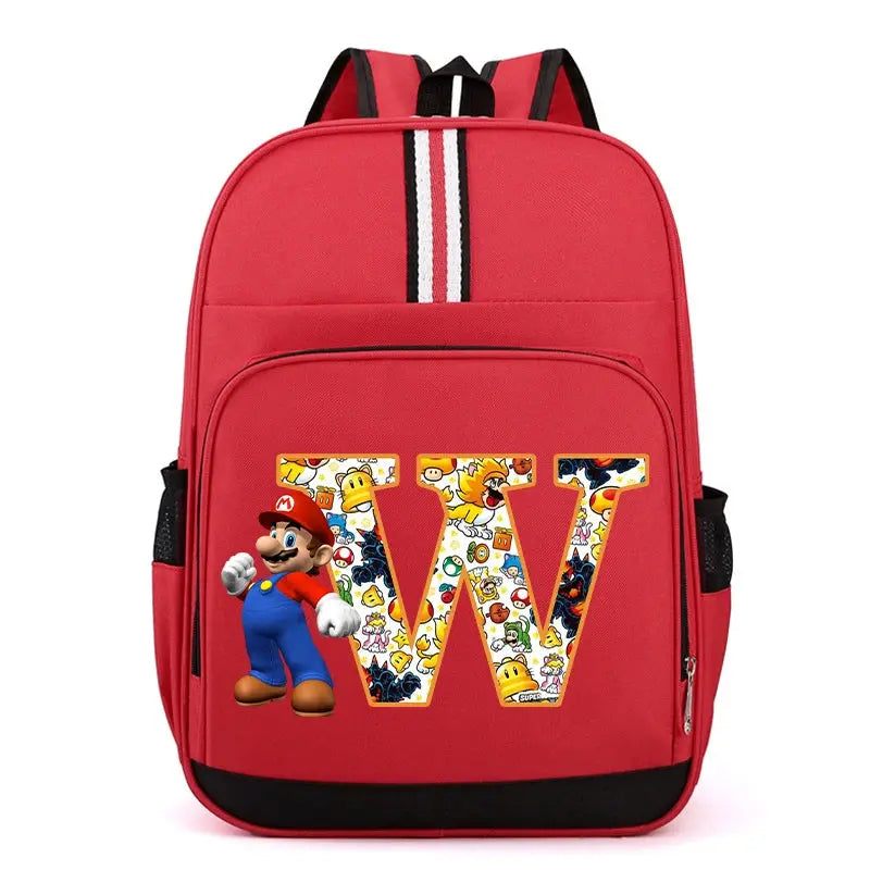 Super Mario Kids Backpack – Cartoon A-Z Schoolbag for Boys Trikidsworld