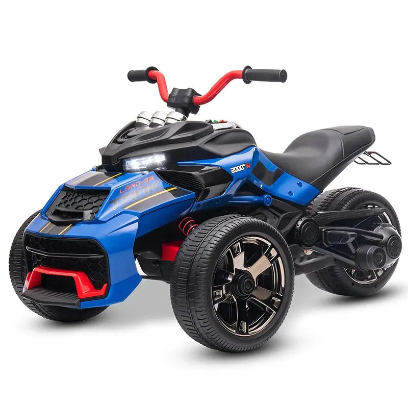 12V Kids ATV Ride On Toy Three-Wheel Electric Vehicle for 3-8y Kids Gifts Battery Powered Car Toys with Lights,Music Trikidsworld