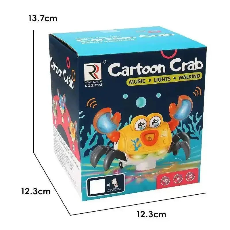 Electric Crawling Toy Crab Eye Blinking Cartoon Animal Simulation with Colorful Music Lights Cross-Border New Arrival Plush Toys Trikidsworld